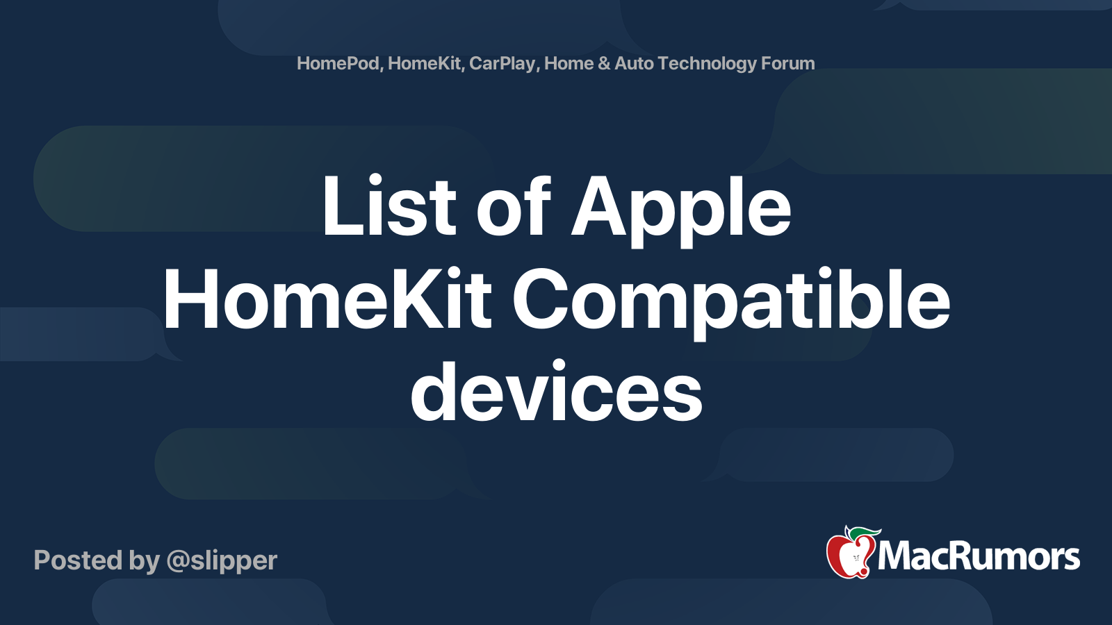 List of Apple HomeKit Compatible devices MacRumors Forums