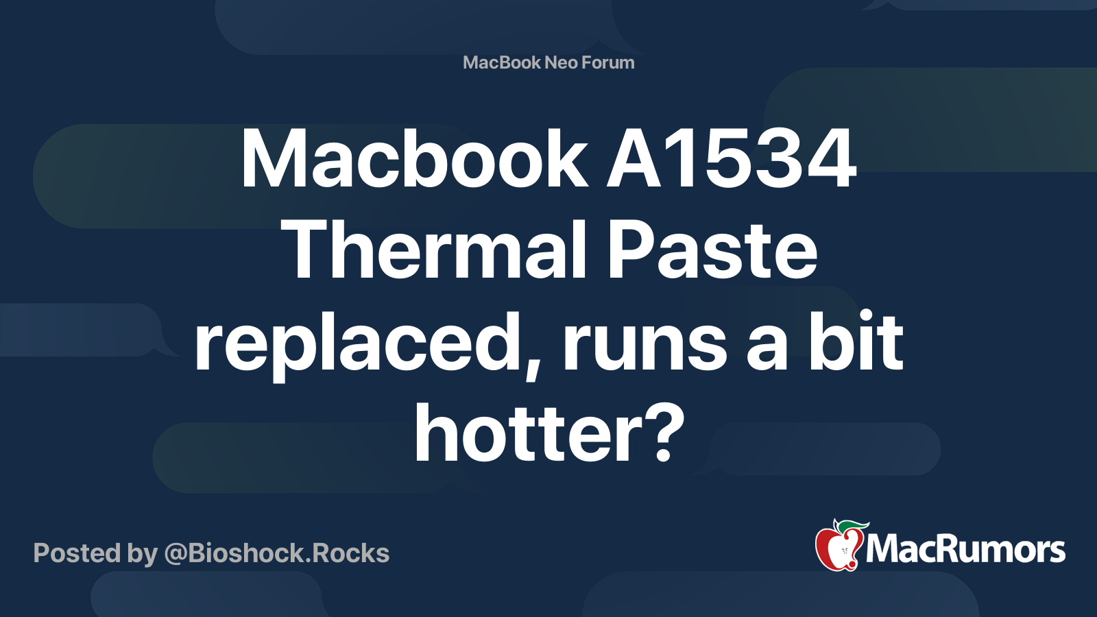 Macbook A1534 Thermal Paste replaced, runs a bit hotter? | MacRumors Forums