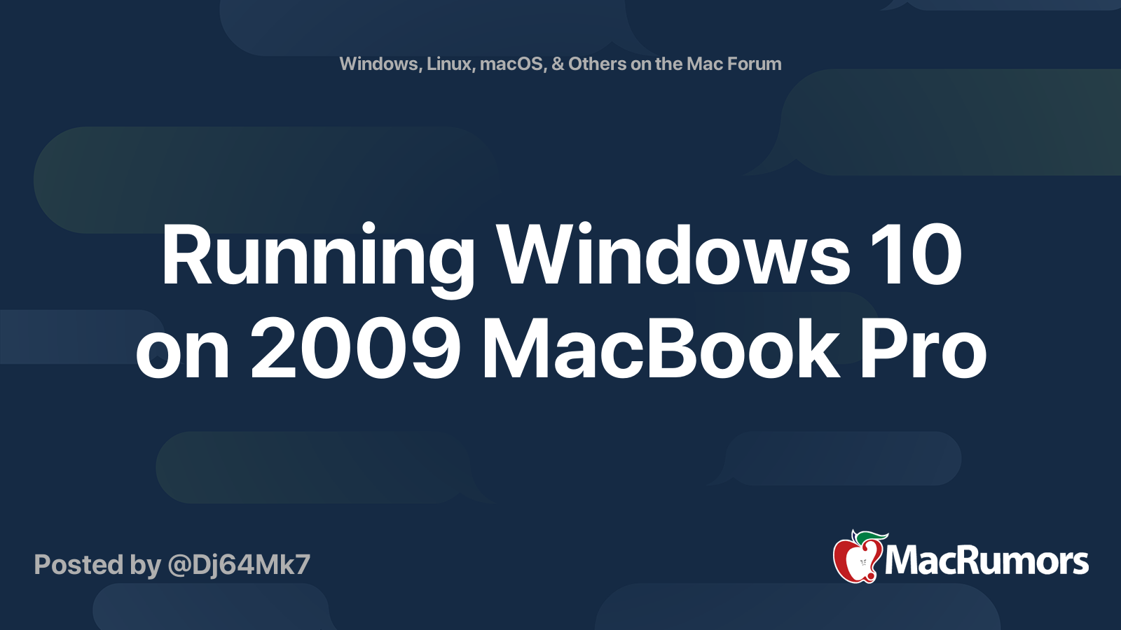 windows 10 macbook 2009