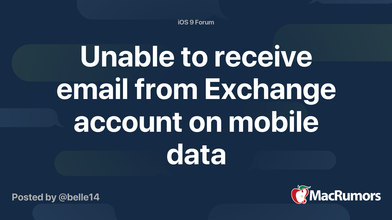 Unable to receive email from exchange account on mobile data