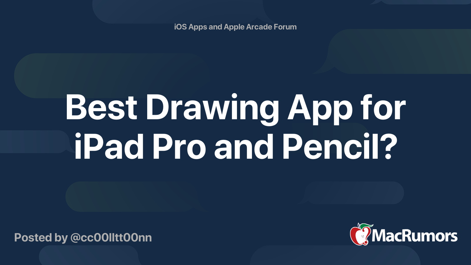 Best Drawing App for iPad Pro and Pencil? MacRumors Forums