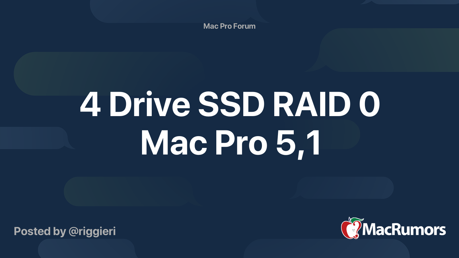 4 Drive Ssd Raid 0 Mac Pro 5 1 Macrumors Forums