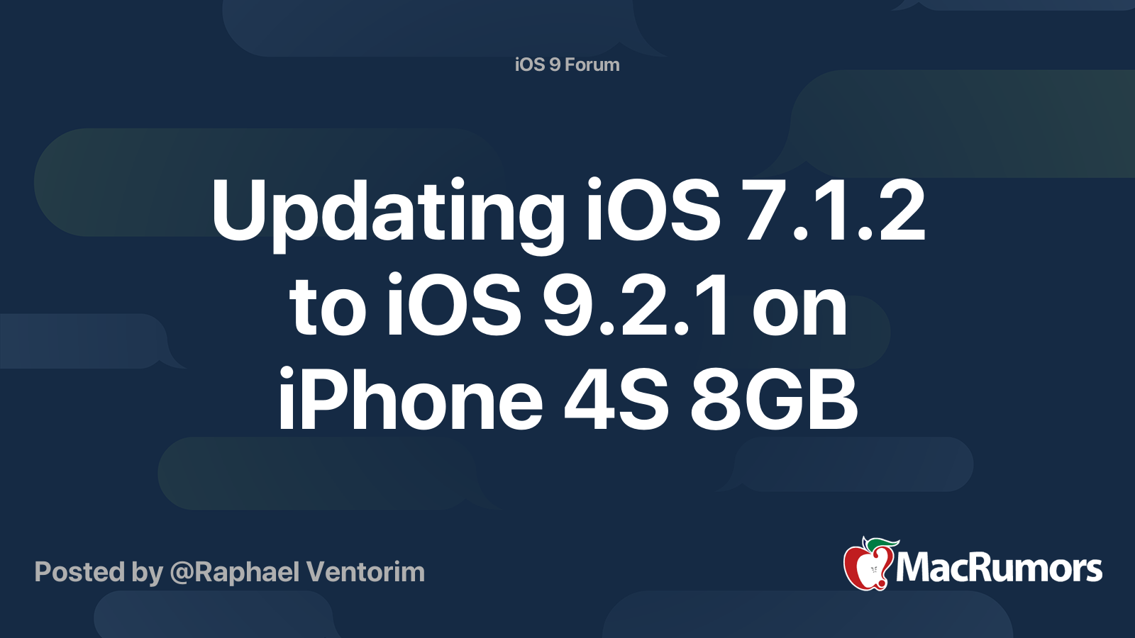 updating ios 7 1 2 to ios 9 2 1 on