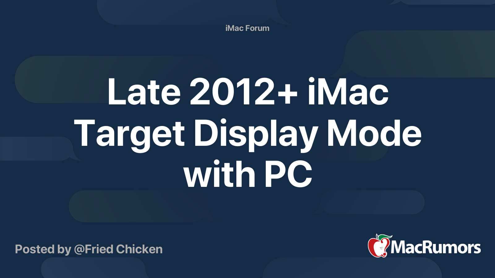 imac 2012 display mode