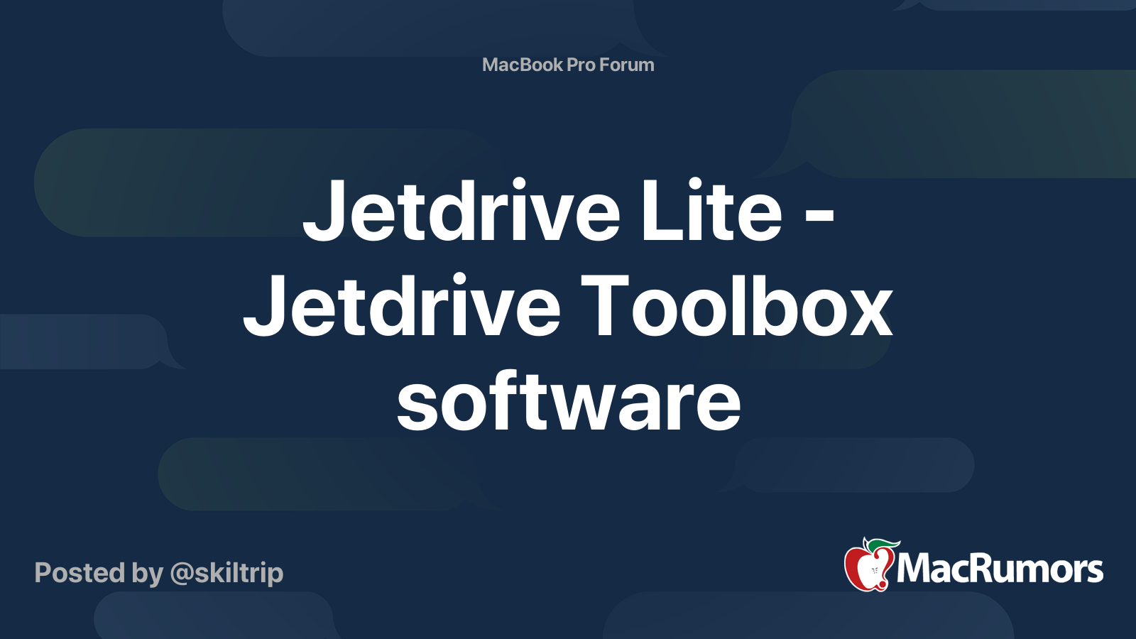Jetdrive Lite Jetdrive Toolbox software MacRumors Forums