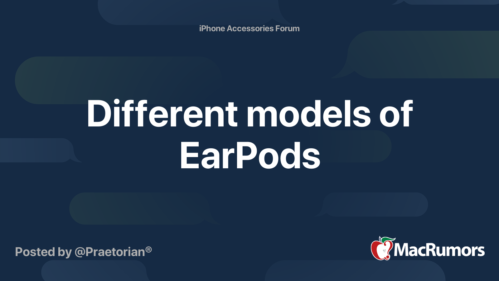 Different models of EarPods | MacRumors Forums