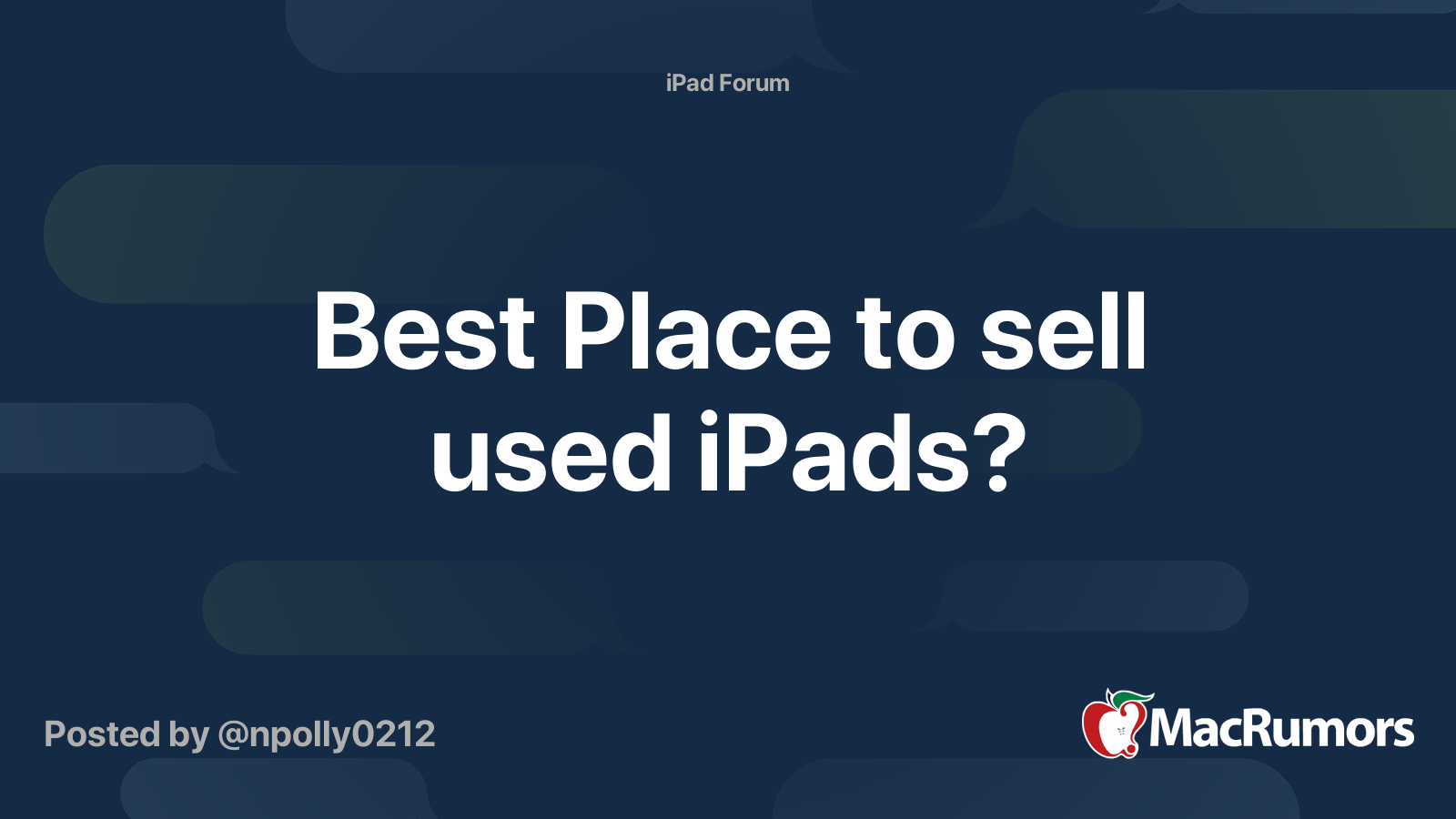 Best Place to sell used iPads? | MacRumors Forums