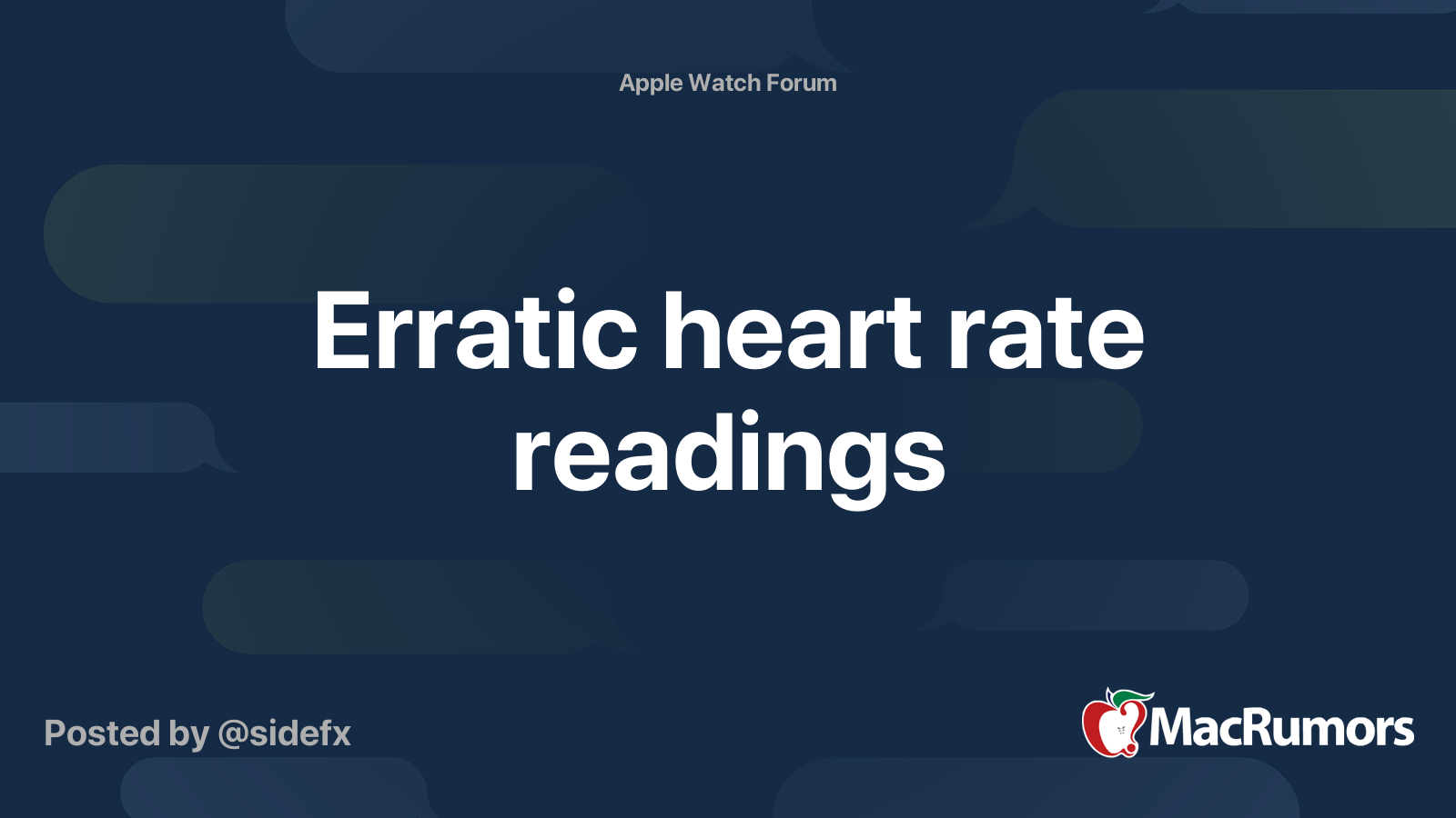 Erratic heart rate readings MacRumors Forums