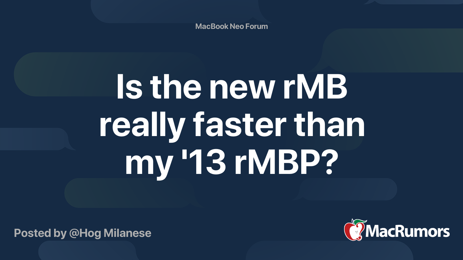 Is the new rMB really faster than my '13 rMBP? | MacRumors Forums