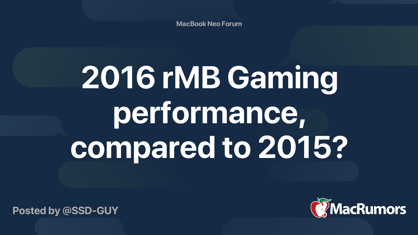 2016 rMB Gaming performance, compared to 2015? | MacRumors Forums
