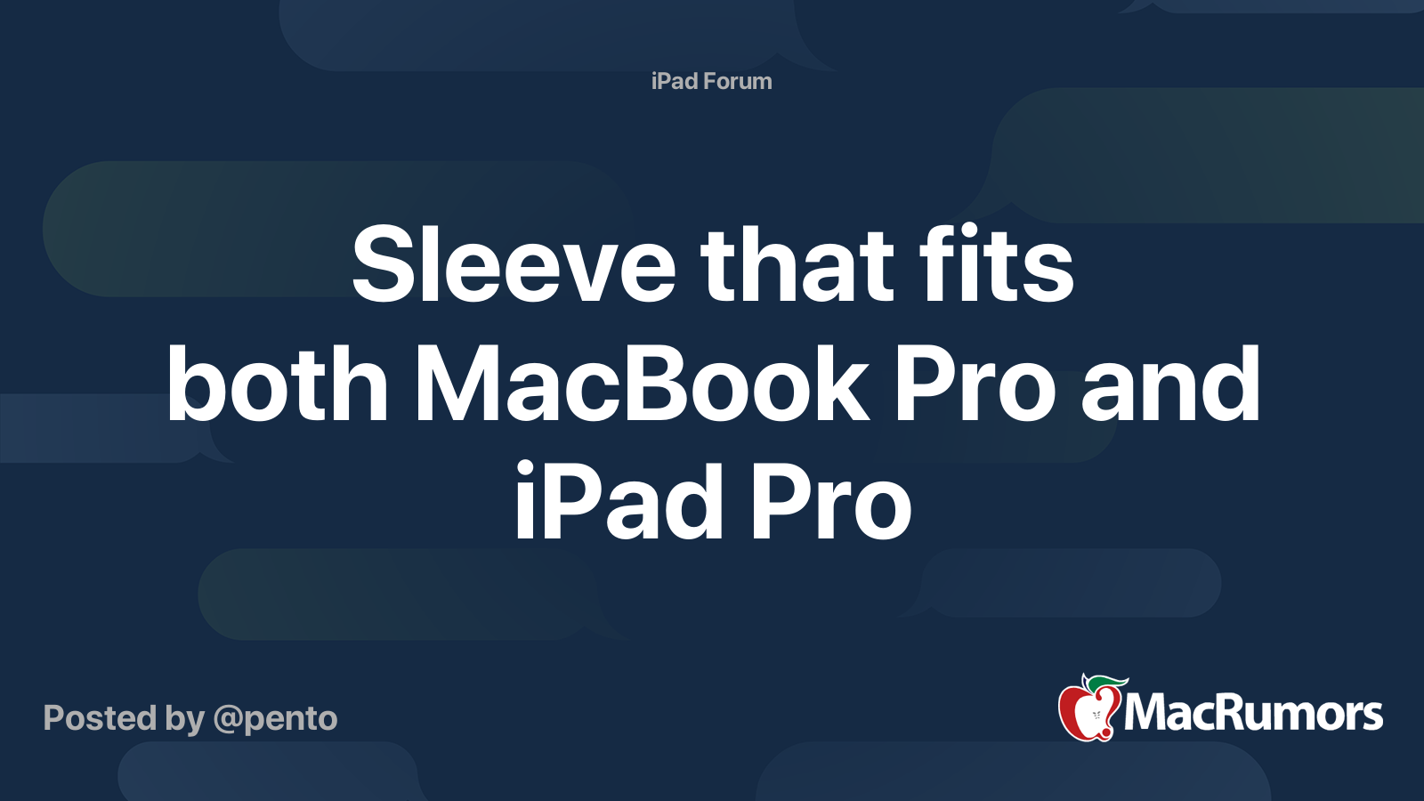 Duo-sleeve MacBook Pro and iPad Pro Case Two-in-one 