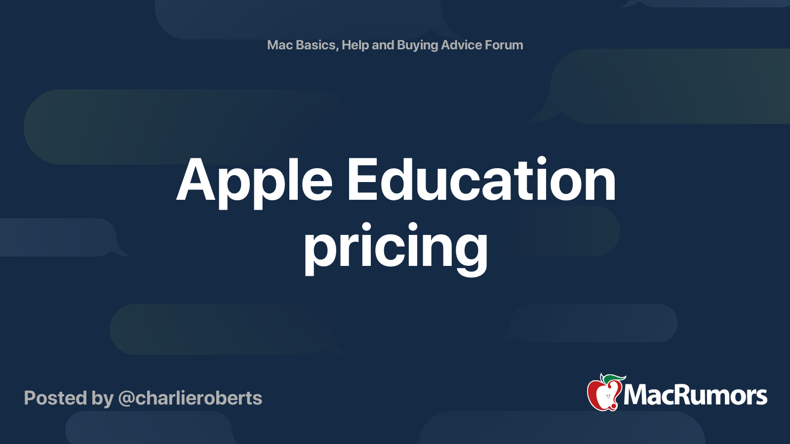 Apple Education pricing MacRumors Forums