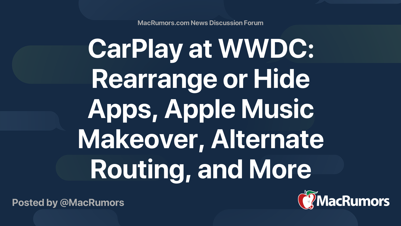 CarPlay at WWDC: Rearrange or Hide Apps, Apple Music Makeover ...