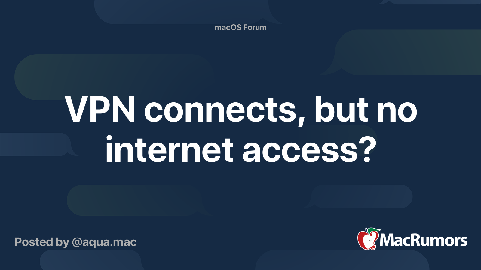 vpn no internet access mac