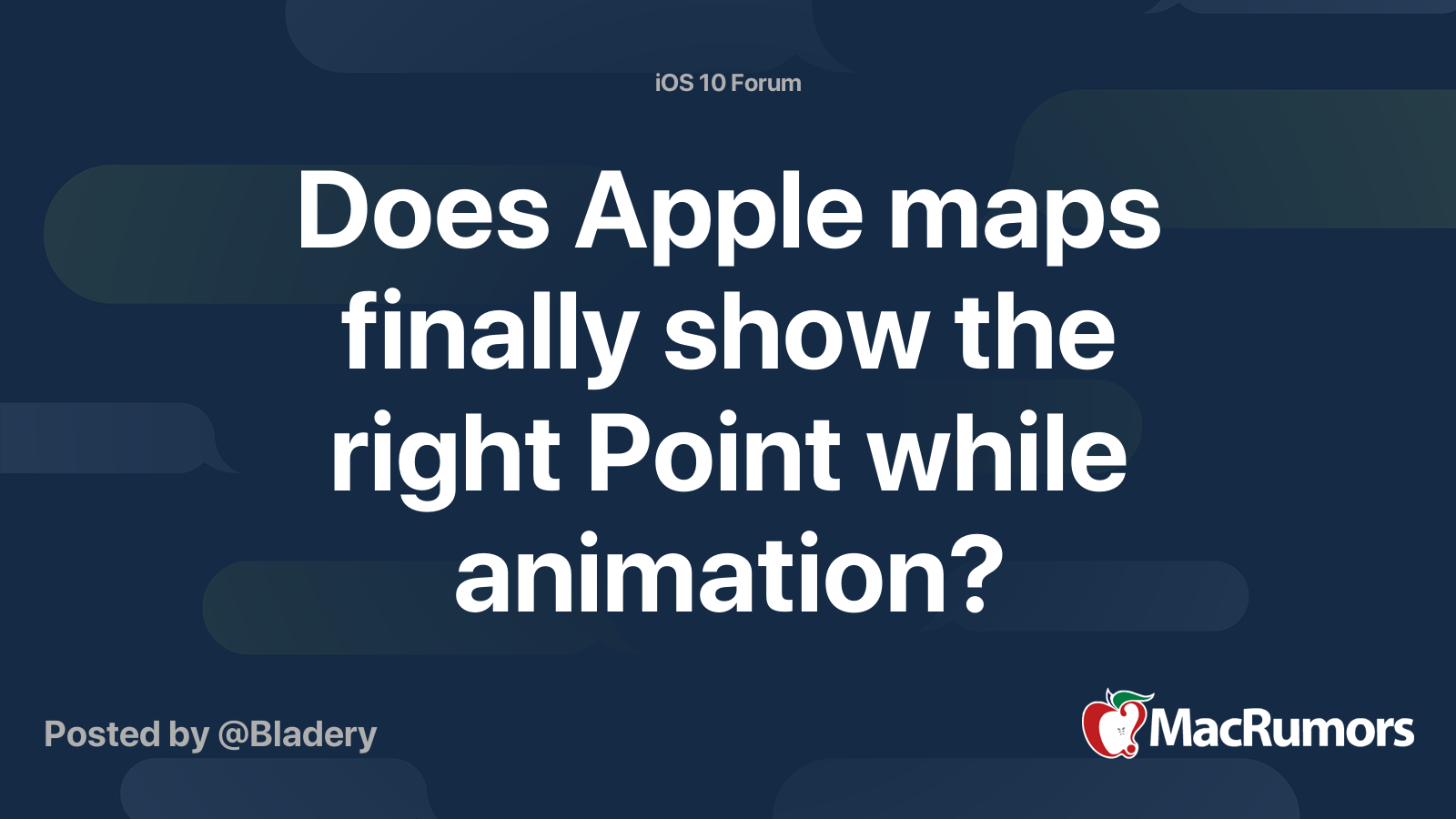 Does Apple maps finally show the right Point while animation ...