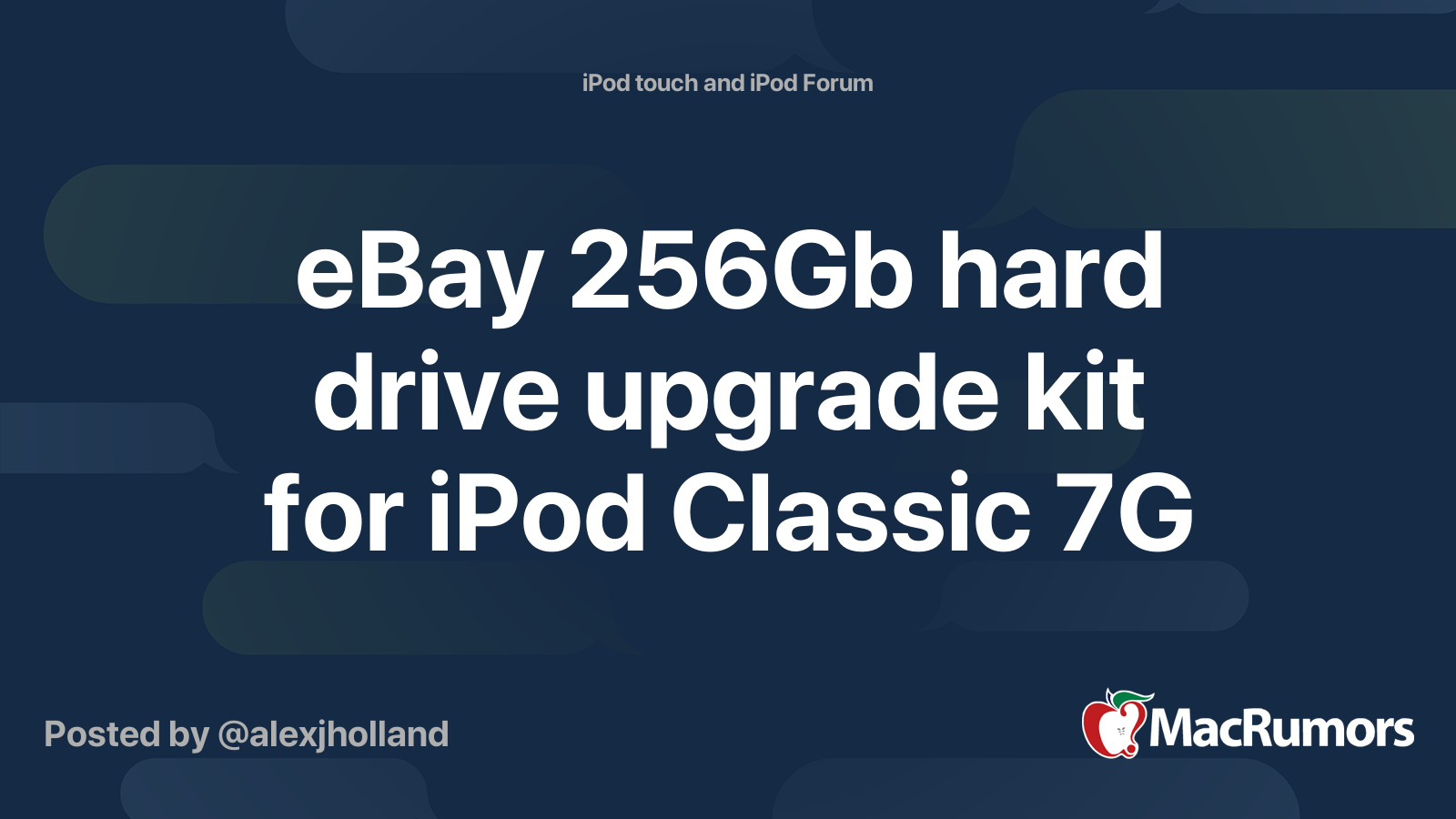 Ebay 256gb Hard Drive Upgrade Kit For Ipod Classic 7g Macrumors Forums