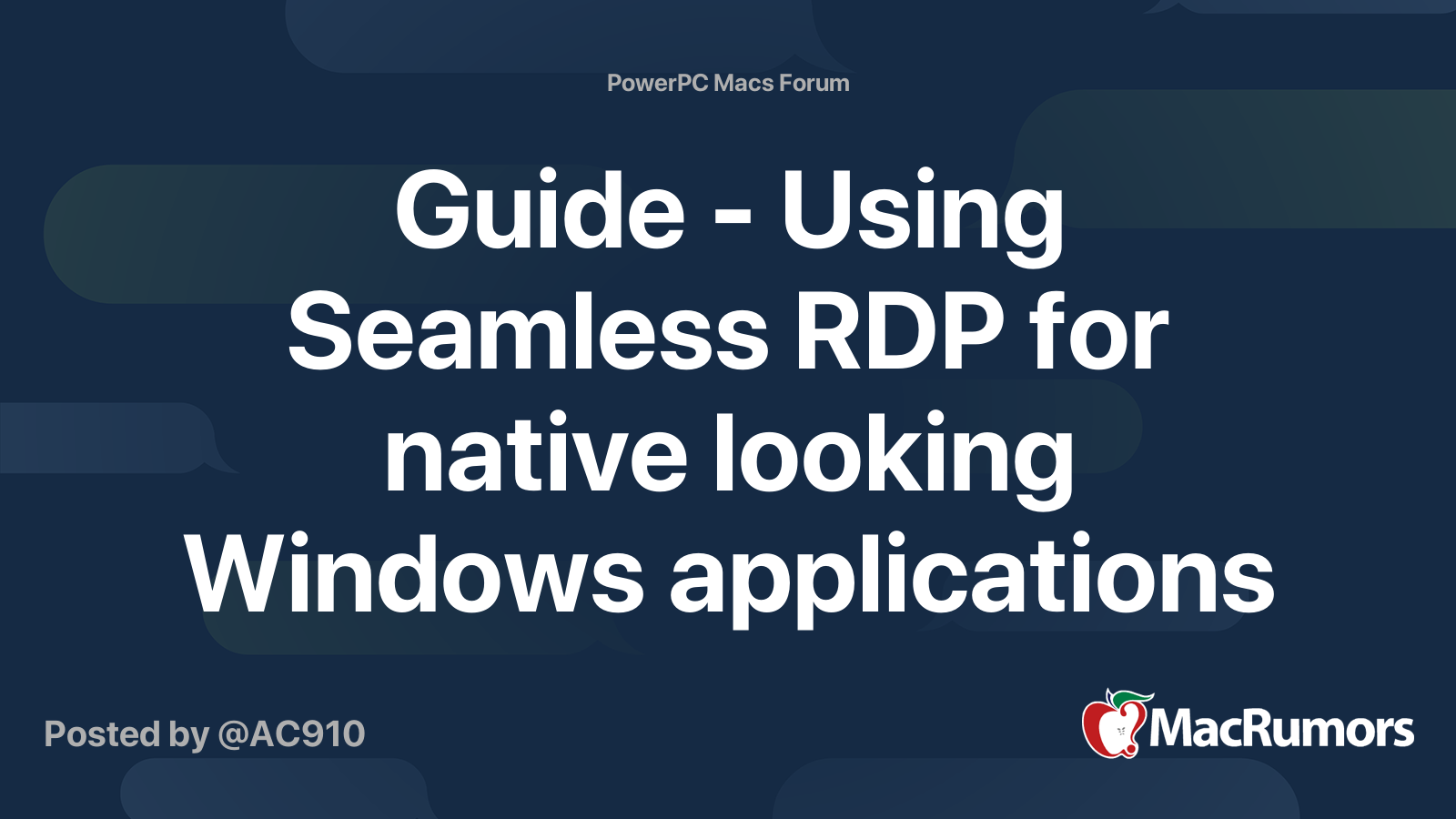 Guide - Using Seamless RDP for native looking Windows applications ...