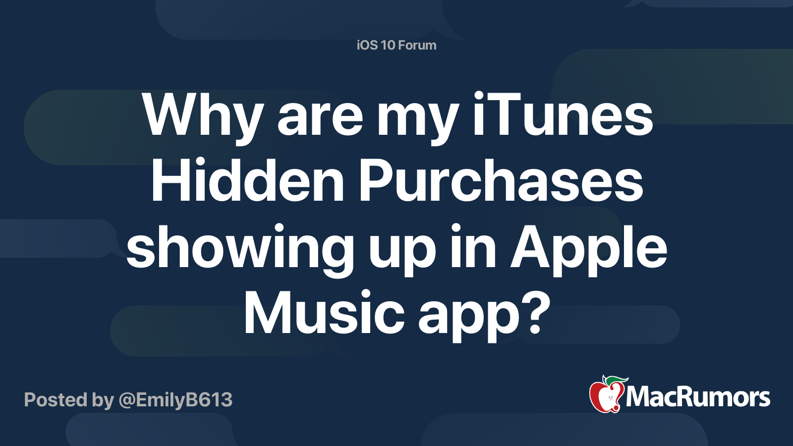 Why are my iTunes Hidden Purchases showing up in Apple Music app