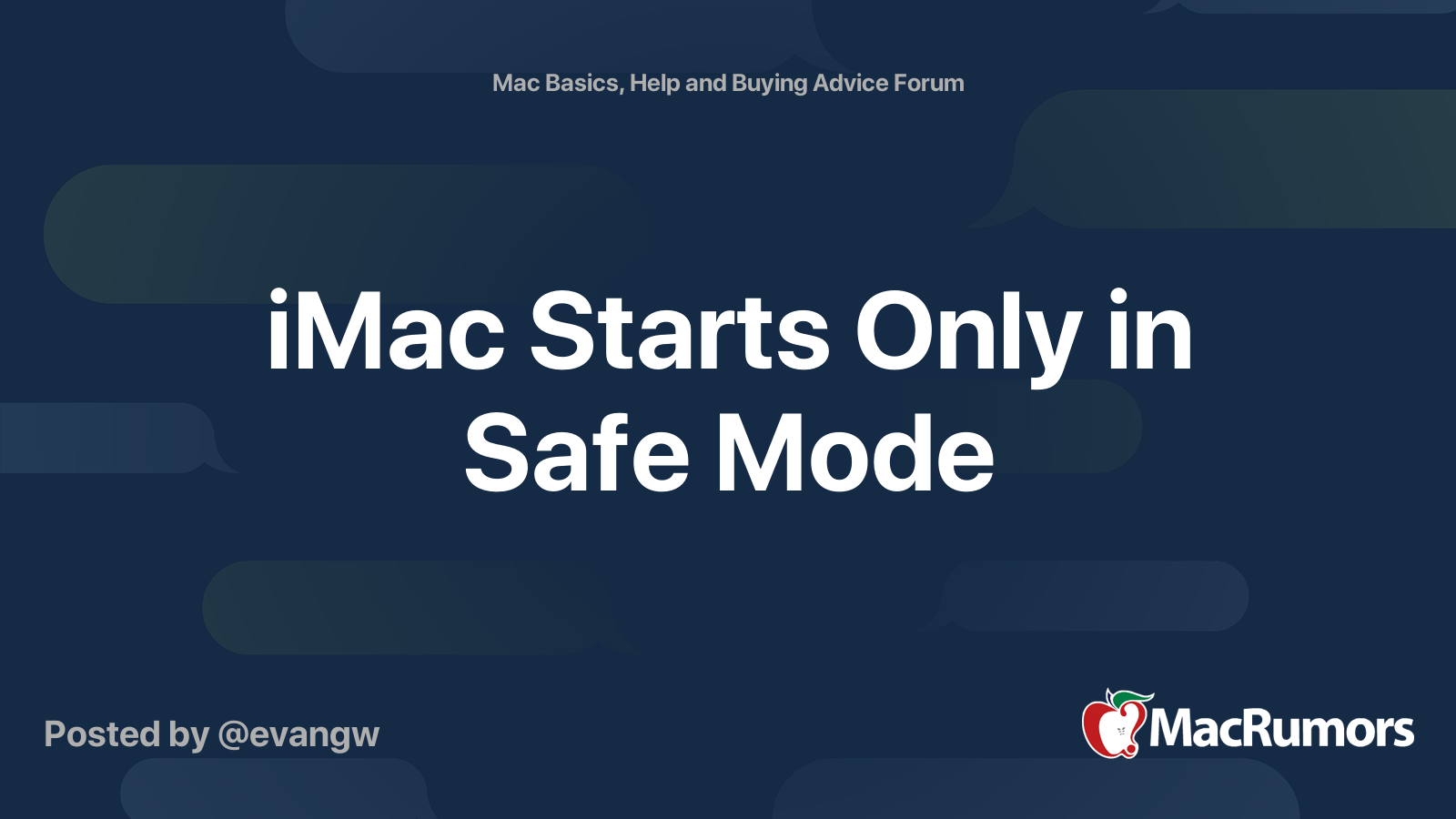 imac safe mode intel