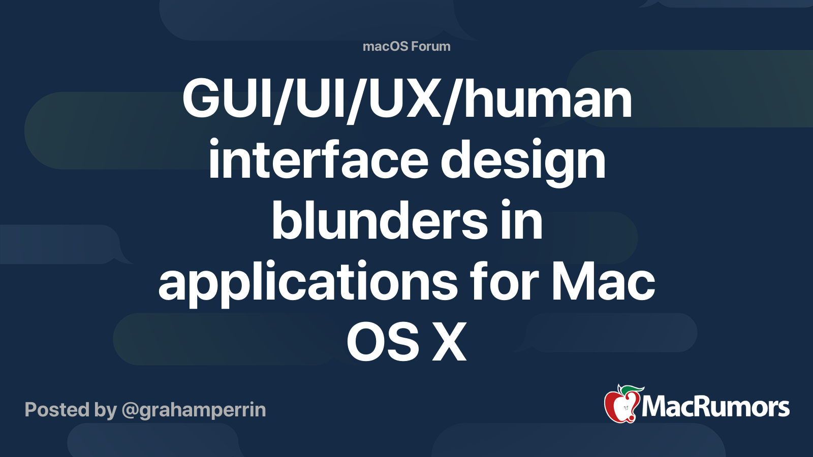 GUI/UI/UX/human interface design blunders in applications for Mac OS X ...