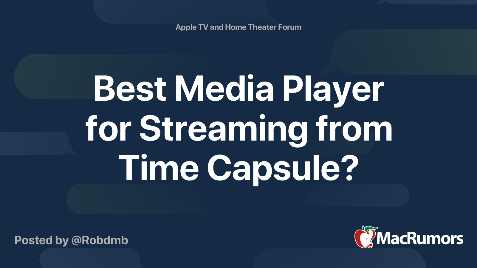 Best Media Player for Streaming from Time Capsule? MacRumors Forums