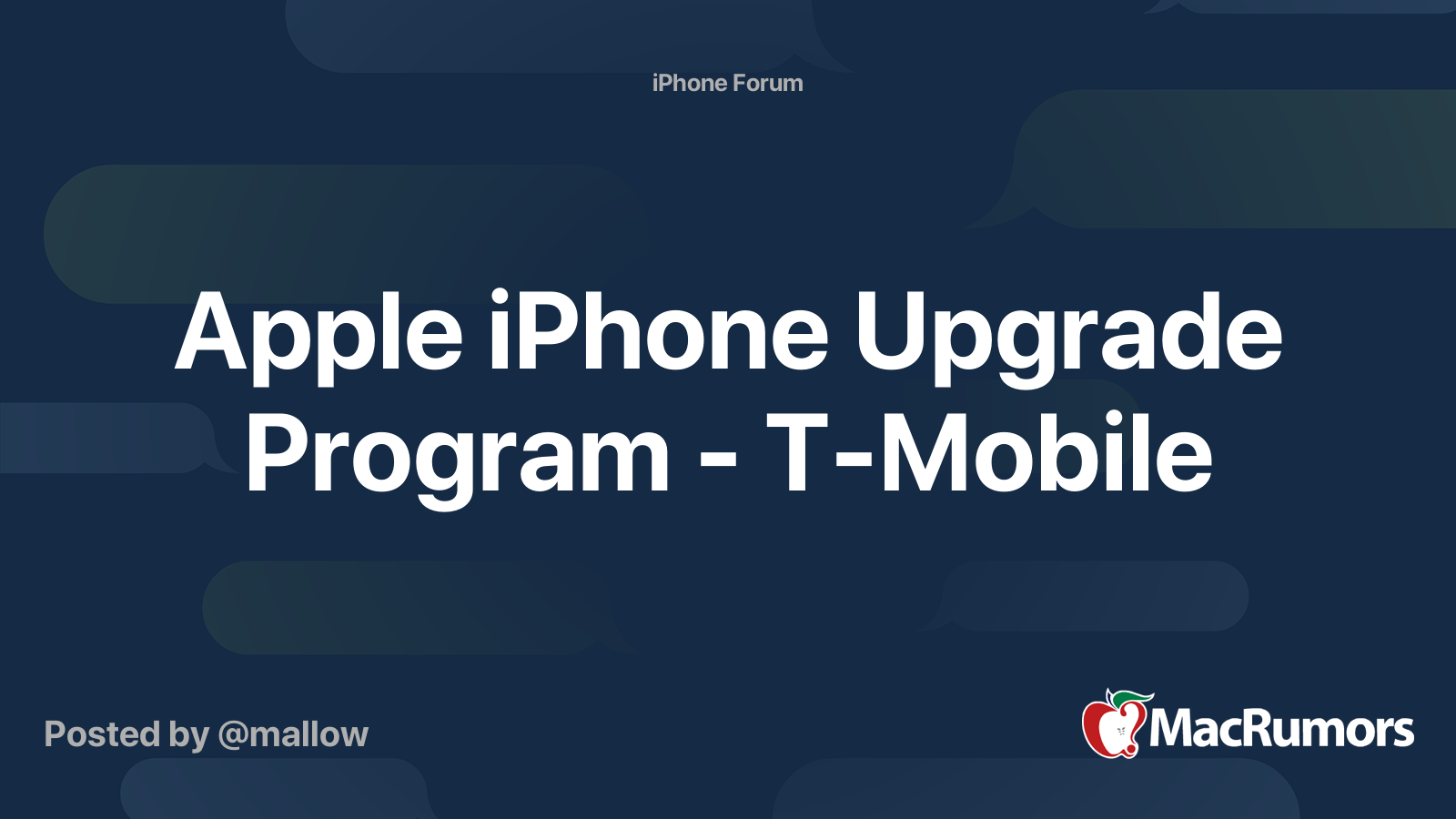 Apple iPhone Upgrade Program - T-Mobile | MacRumors Forums