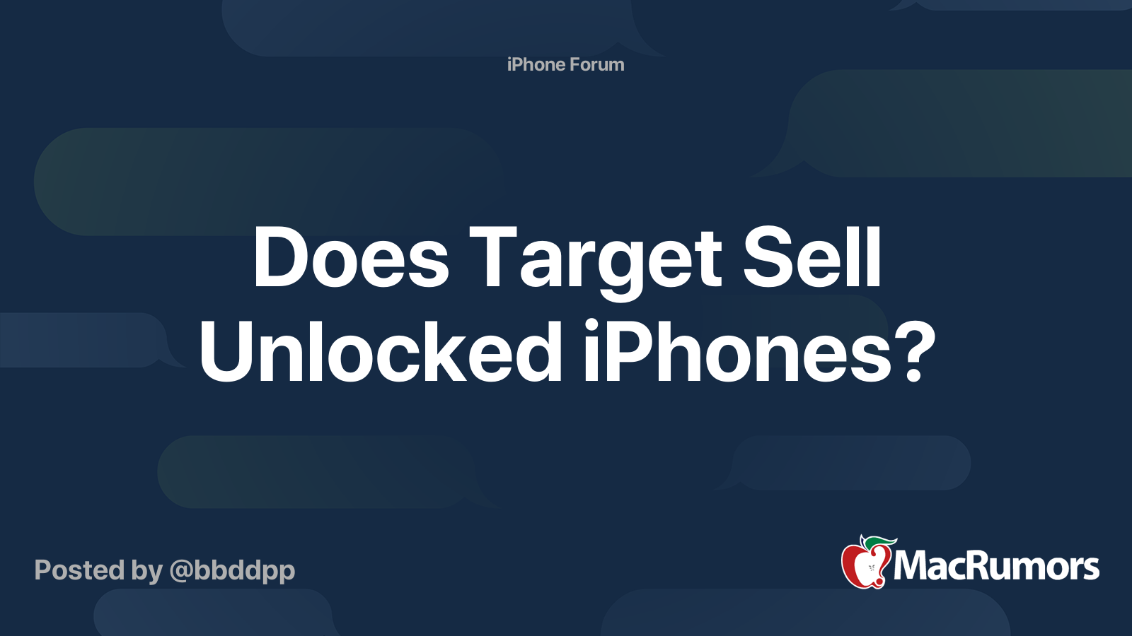 Does Target Sell Unlocked iPhones? MacRumors Forums