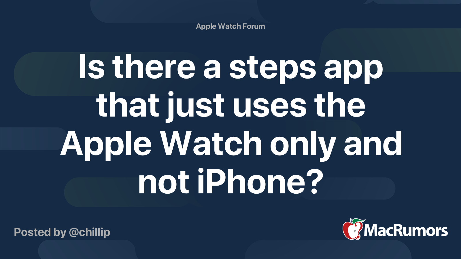 Is there a steps app that just uses the Apple Watch only and not iPhone