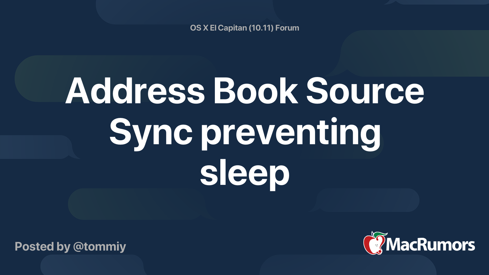 Address Book Source Sync preventing sleep MacRumors Forums