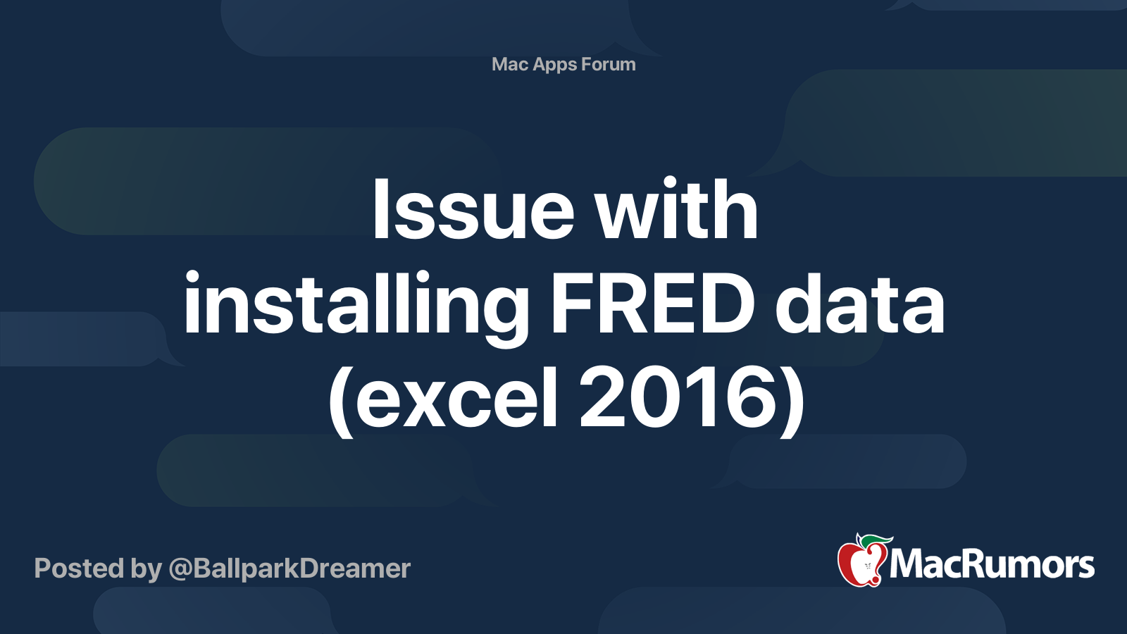 Installing fred add on in excel for mac catalina