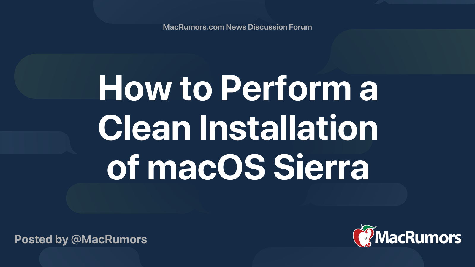 How to Perform a Clean Installation of macOS Sierra | Page 2 ...