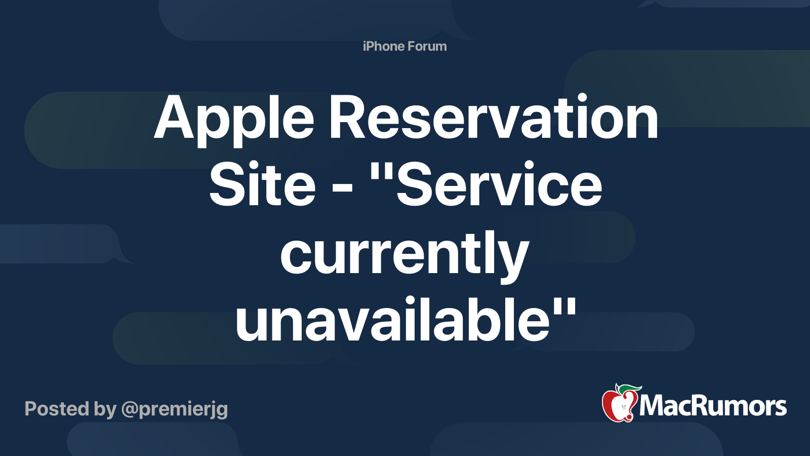 Apple Reservation Site "Service currently unavailable" MacRumors Forums
