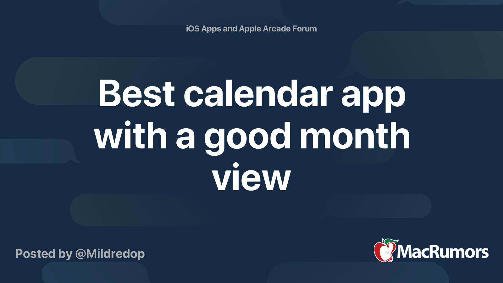 Best Calendar App With A Good Month View Macrumors Forums