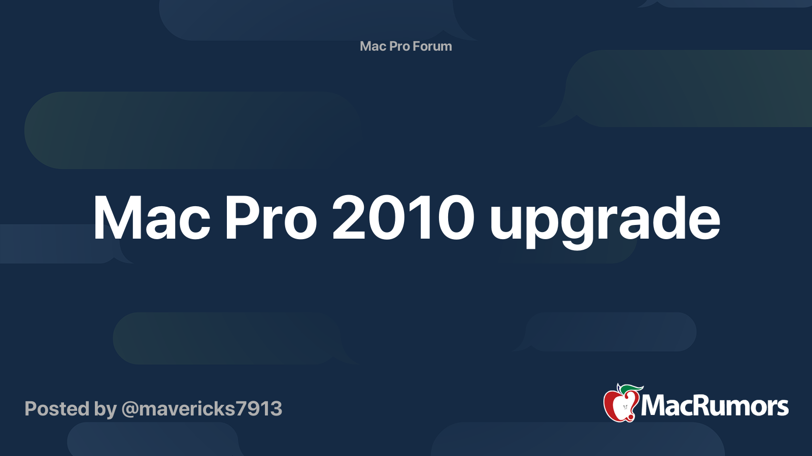 Mac Pro 2010 upgrade | MacRumors Forums