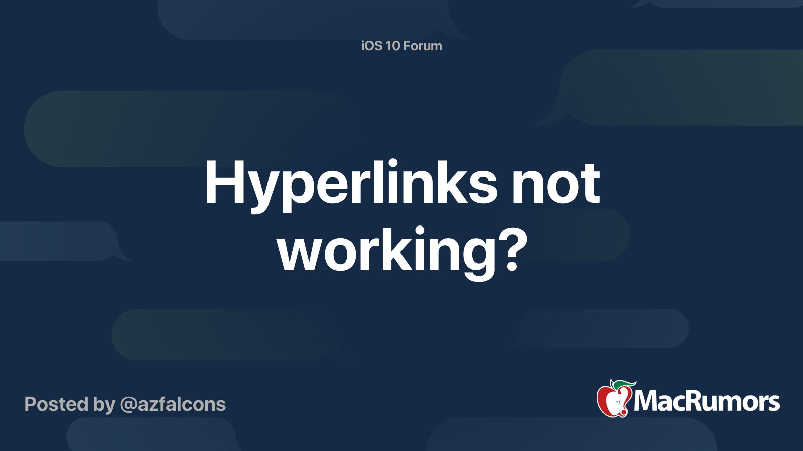 Hyperlinks Not Working Mac