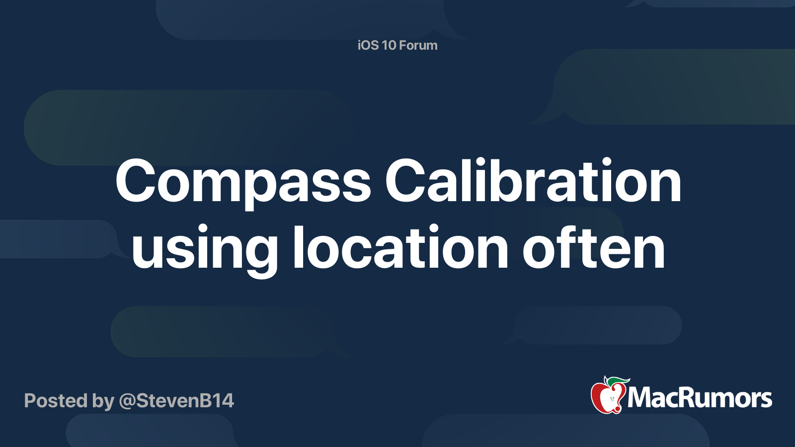 Compass Calibration using location often MacRumors Forums