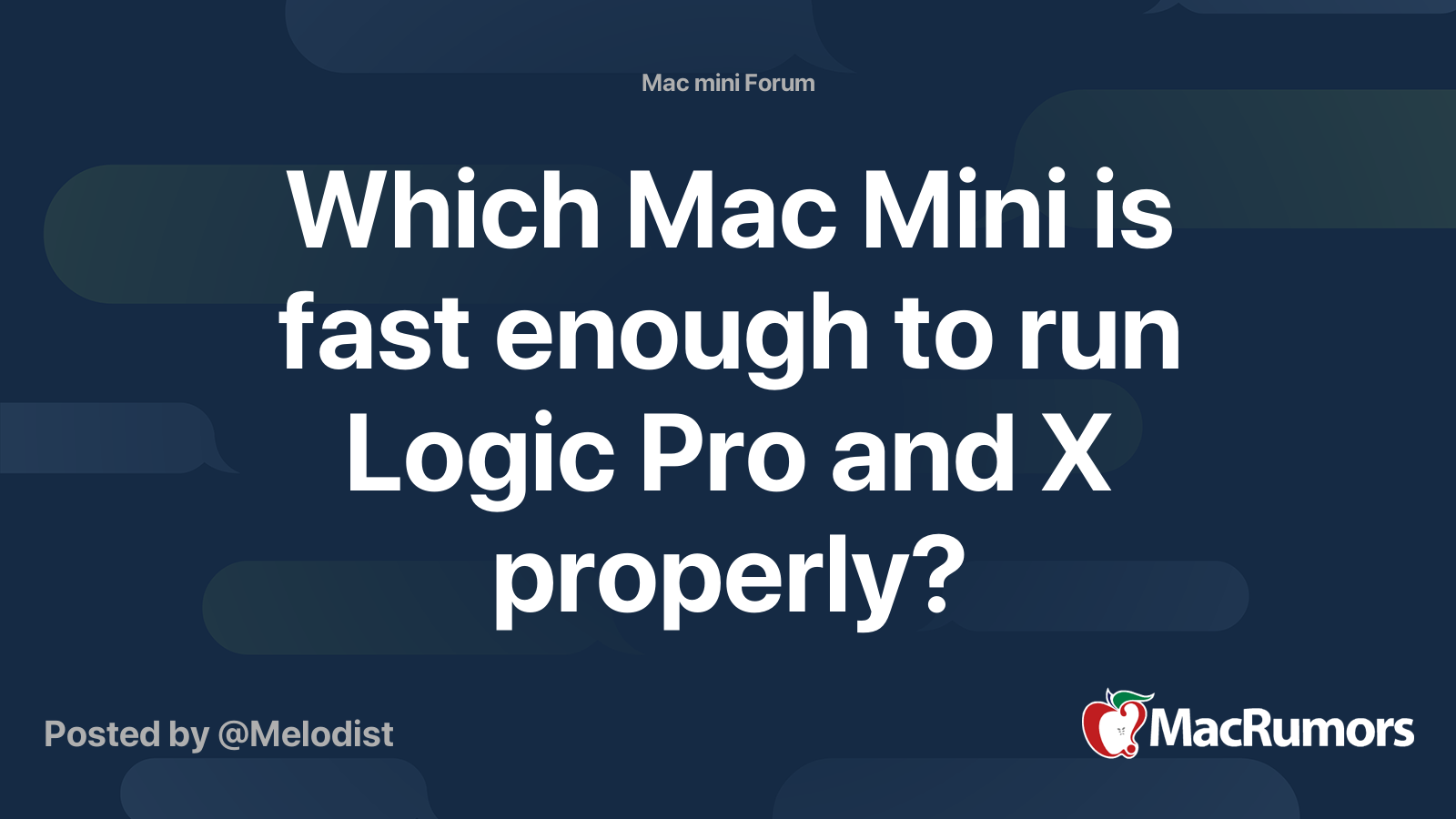 Can Mac Mini Run Logic Pro X  