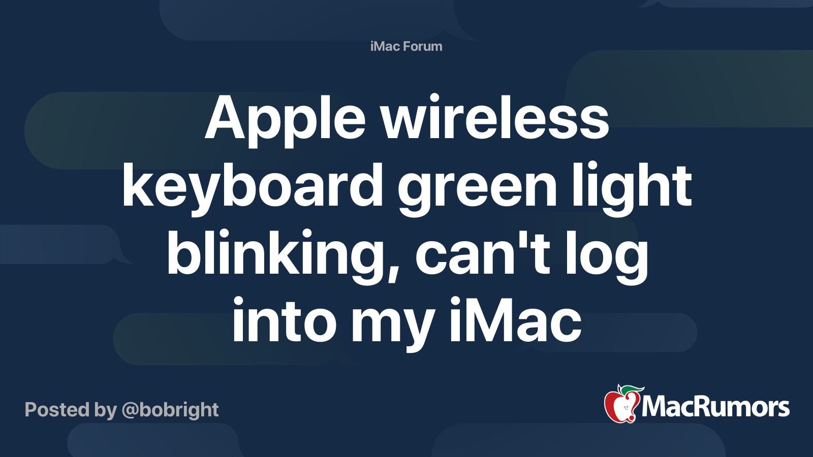 apple keyboard green light blinking