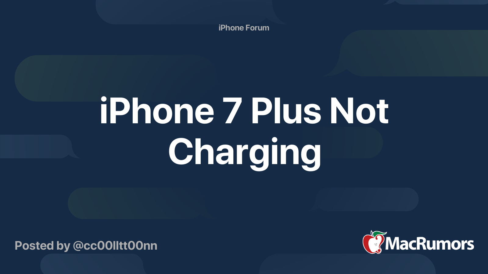 iphone 7 plus is not charging