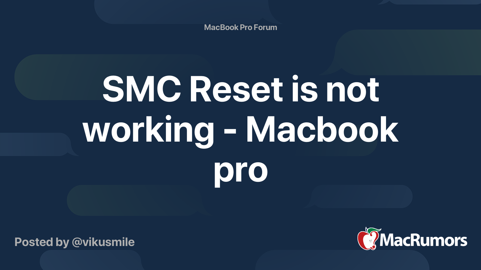 Macbook pro smc hot sale reset not working