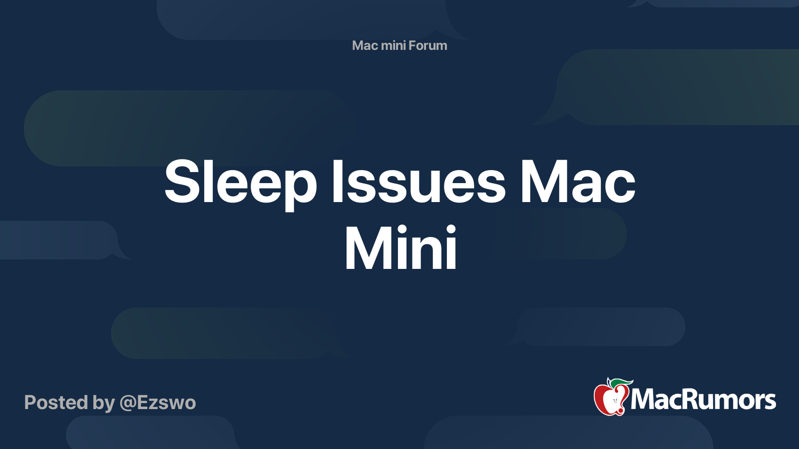 Sleep Issues Mac Mini MacRumors Forums