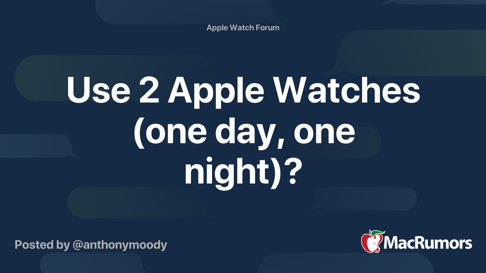 use two apple watches