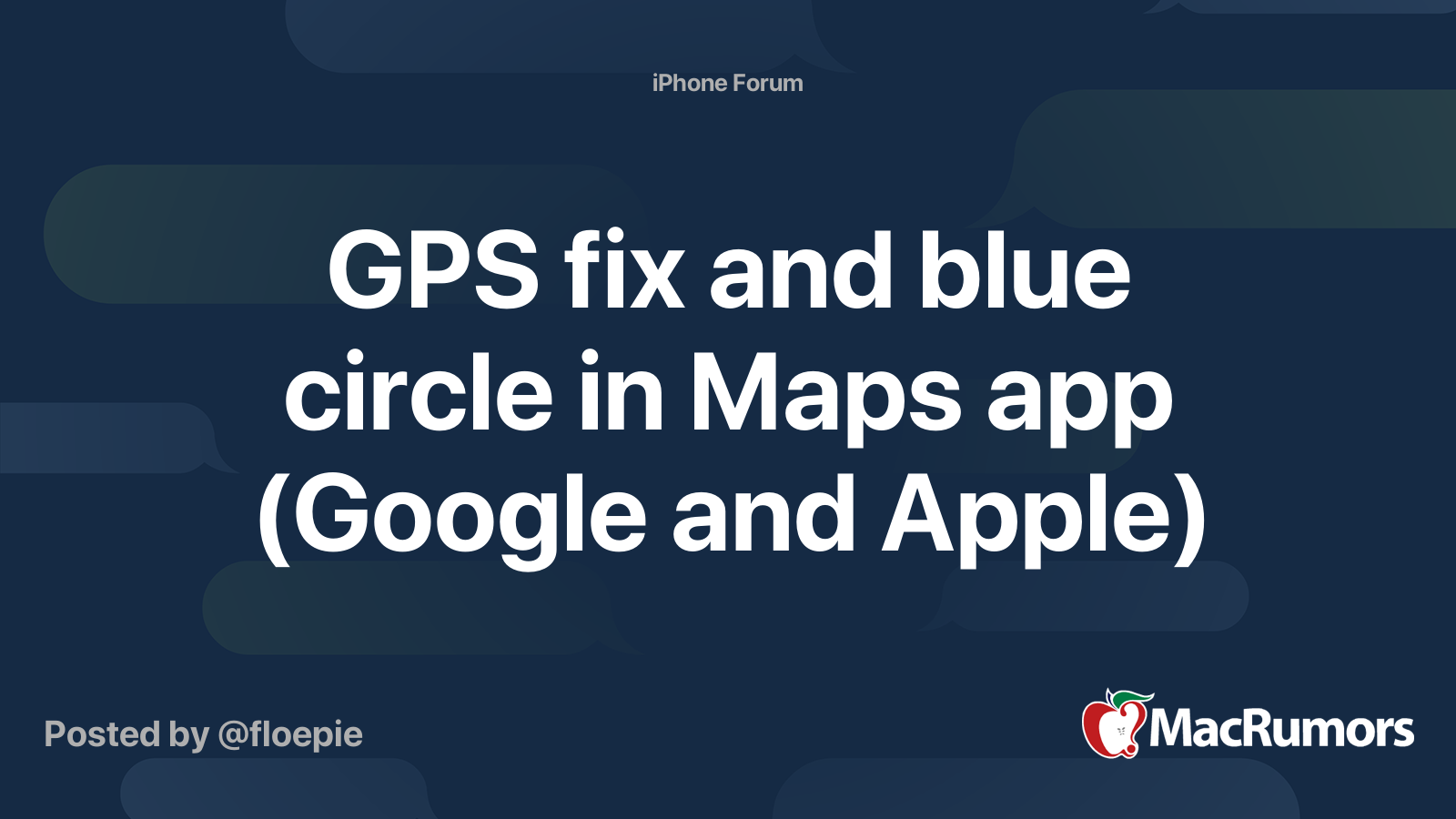 Apple Maps Remove Blue Circle Gps Fix And Blue Circle In Maps App (Google And Apple) | Macrumors Forums