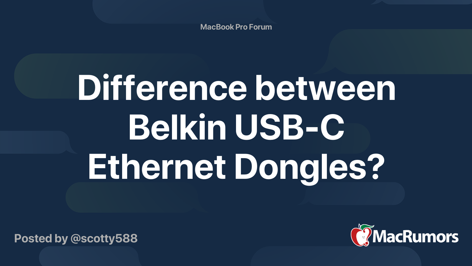 Difference Between Belkin Usb C Ethernet Dongles Macrumors Forums