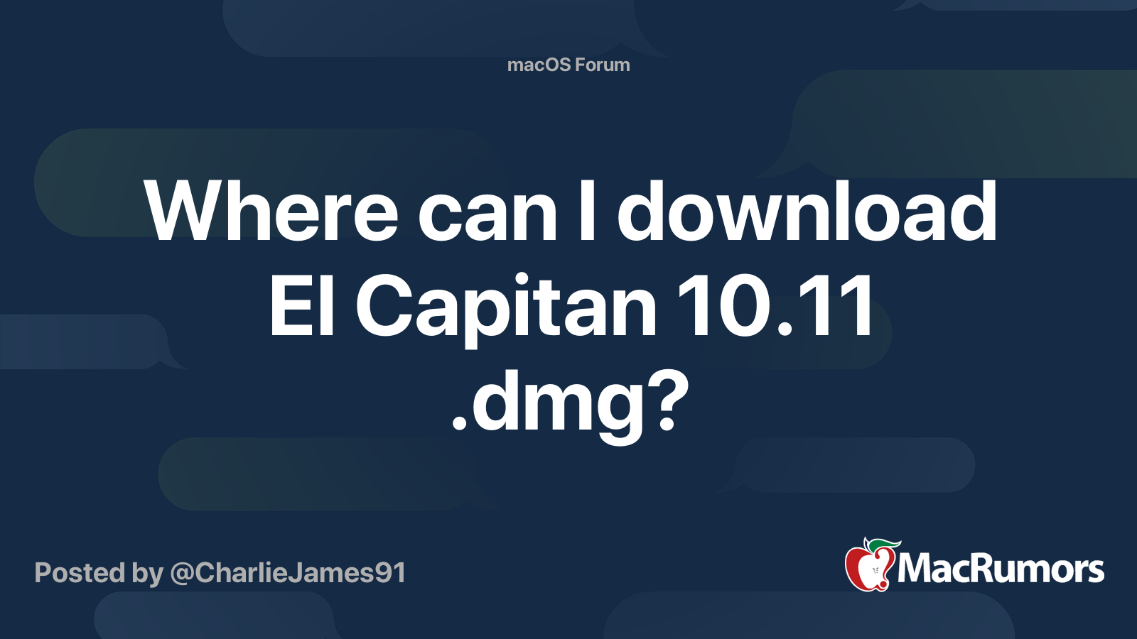 El Capitan 10.11.6 Dmg Download