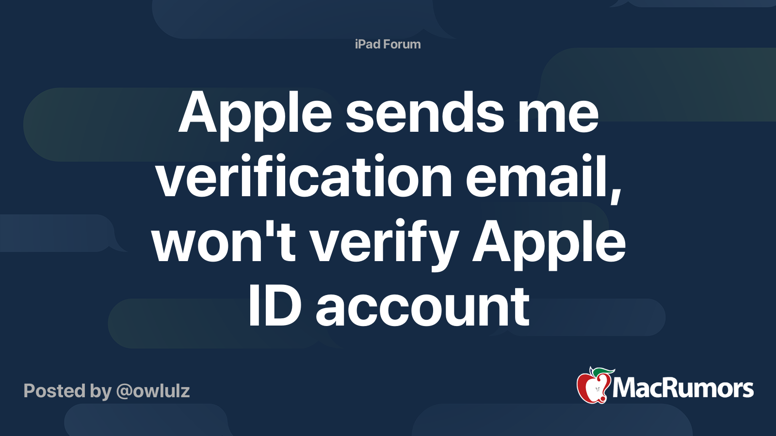 apple id email error cannot verify email address