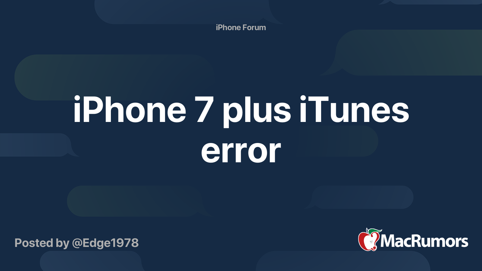 error 1 iphone 7 plus