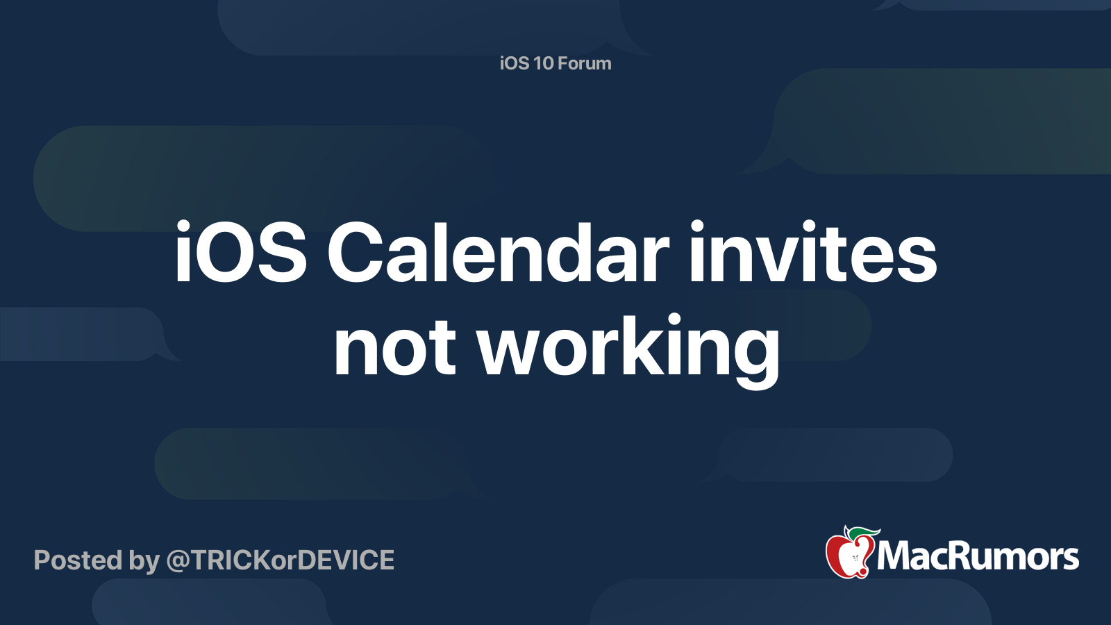 iOS Calendar invites not working MacRumors Forums