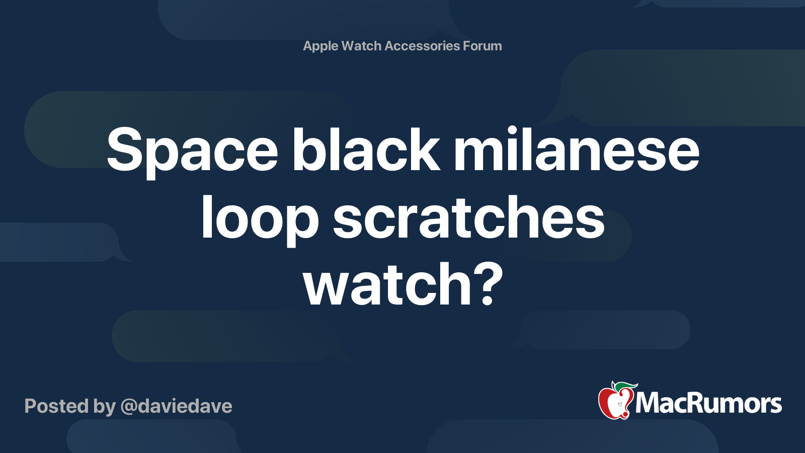 44mm space black milanese loop