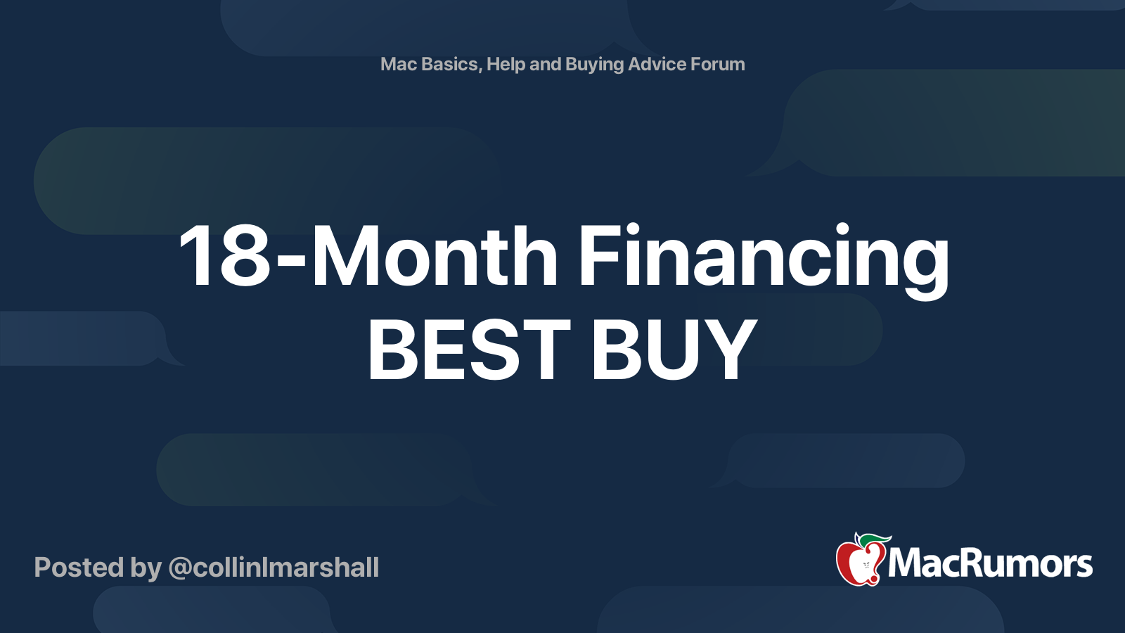 18Month Financing BEST BUY MacRumors Forums